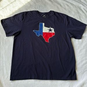 Dallas Cowboys T-Shirt - Short Sleeve, NFL Tee, Navy Blue, 2XL, Texas, Authentic